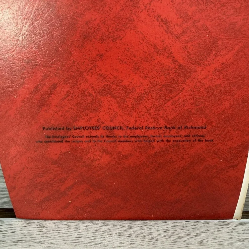 The 2nd Well-FED Cookbook Employees' Council Federal Reserve Spiral Red Vintage